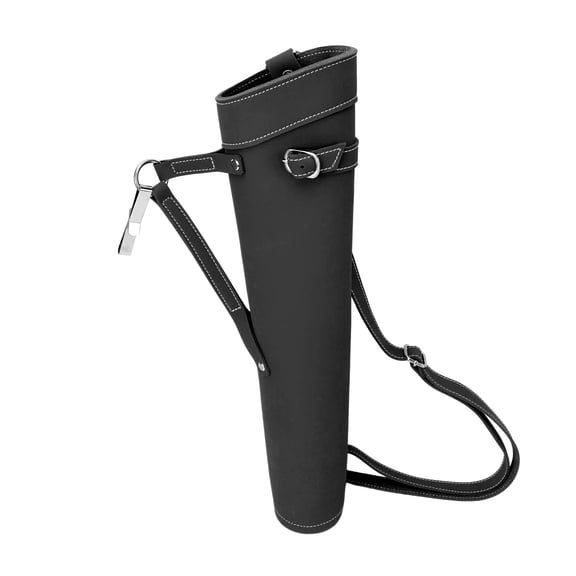 BIMZUC Shoulder Back Quiver Traditional Universal Waterproof Wear Resistance Large Capacity Archery Arrow Holder for Outdoor Sports, Black (20.8 inches / 53 cm)