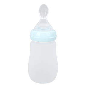 BIMZUC Silicone Baby Food Dispensing Spoon Feeder with Straw, 240 ML / 8.12 fl oz