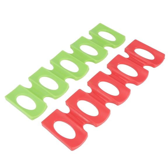 BIMZUC Silicone Bottle Stacker for Refrigerator Non Slip Beer Can Organizer Wine Bottle Holder Refrigerator Mat Space Saving Storage Beverage Tray Mats Multi Color 2 Pcs Set Red Green