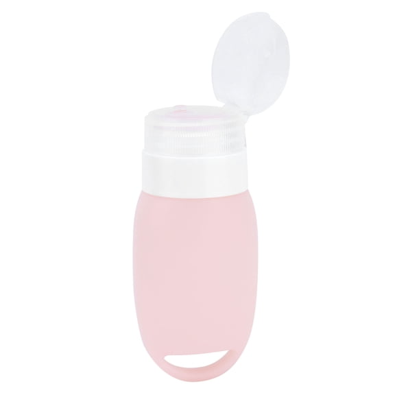 BIMZUC Silicone Refillable Travel Bottle Portable Empty Shampoo Lotion Container Liquid Dispenser Squeeze Tube for Outdoor Traveling Home Use Pink Color 1 oz / 28 g Capacity