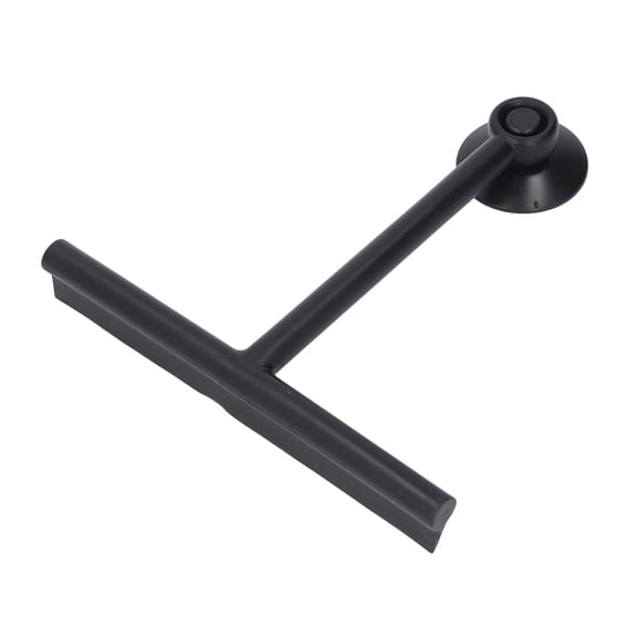 BIMZUC Silicone Squeegee – Soft Gel, All‑Purpose Window & Shower Cleaner with Suction Cup, Black