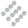 thumbnail image 1 of BIMZUC Silver Hexagonal 12PCS Hollow Plastic Candy Boxes Container for Wedding Bridal Shower Party Favors, Small Treat Boxes Organizer (8.26 inches / 21 cm), 1 of 4