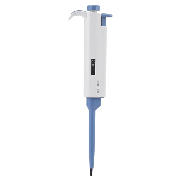 BIMZUC Single Channel Manual Adjustable Pipette Pipettor, Precise Liquid Transport Lab Tool, 0.5-10ul Volume Capacity, Ergonomic Design, Plastic Micropipette (9.4 inches / 24 cm)[cite: 1]