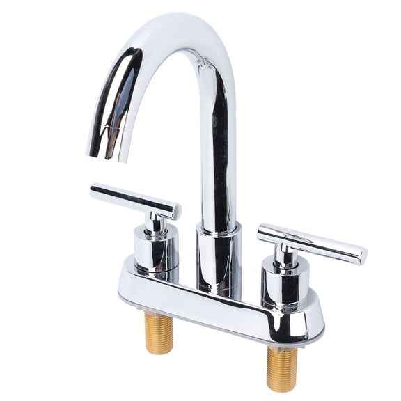 BIMZUC Sink Faucet with Double Handles Hot Cold Water Mixer Tap 304 Stainless Steel Kitchen Bathroom Faucet 8.1 inches / 20.5 cm