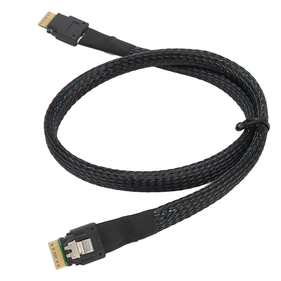 BIMZUC Slim SAS Cable, Advanced Up to 12Gbps Tinplated Copper Wire, Premium Micro SATA Connector for Desktop Chassis HDD, 39.37 inches / 100 cm Length, Reliable Data Transfer Accessory[cite: 1]