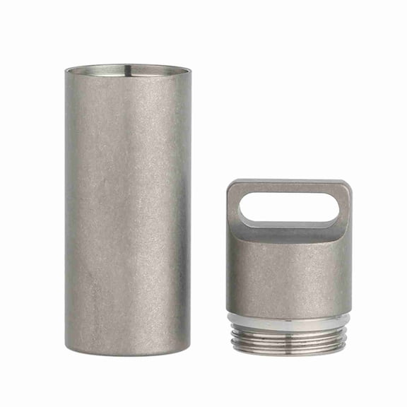 BIMZUC Small Travel Pill Case Titanium Waterproof Mini Pill Holder Pocket Pill Box Container For Outdoor Camping Hiking Backpacking Daily Storage (1.18 inches / 3 cm)