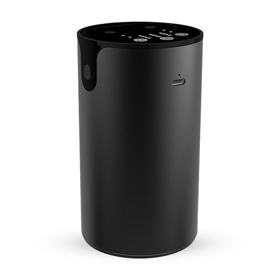 BIMZUC Smart Aroma Diffuser 20ML Dual Nozzle Essential Oil Diffuser Portable Rechargeable Nano Mist Aromatherapy Machine for Bedroom Home Vehicle, Black (4.7 x 2.7 inches)
