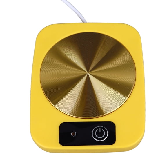 BIMZUC Smart Coffee Warmer & Mug Heater, Constant Temperature 131F / 55C, USB Powered Portable Desk Beverage Cup Warmer for Office, Travel, Home Use, Yellow (6.3 inches / 16 cm)