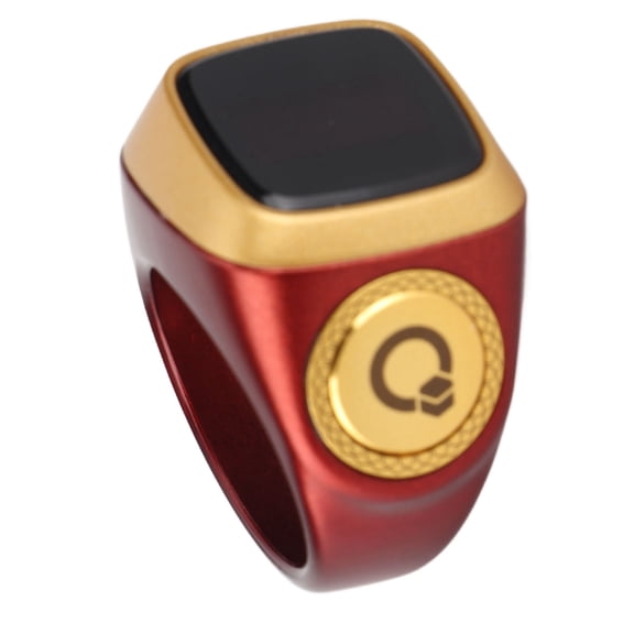 BIMZUC Smart Counter Ring with 0.49in OLED Screen Support APP 20mm Aluminum Alloy CNC Button Portable Intelligent Counting Finger Ring Brown (20mm / 0.78 inches)