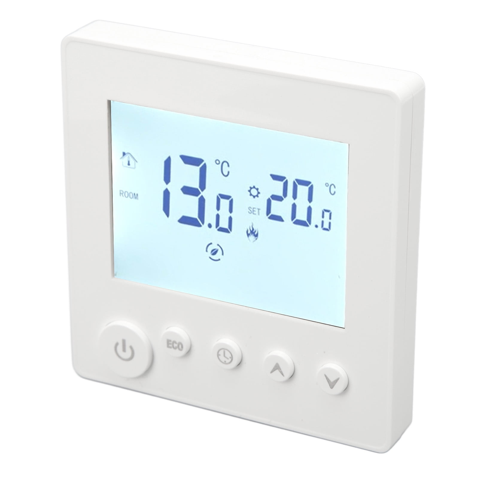 BIMZUC Smart Floor Heating Thermostat Programmable LCD Digital Controller AC 90V-240V Energy Saving Home Temperature Control Panel Mountable Electric Water Heating Regulator System (3.94 inches)