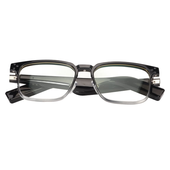 BIMZUC Smart Glasses Open Ear Wireless Bluetooth 5.3 Audio Glasses Black Progressive Color Frame[cite: 1]