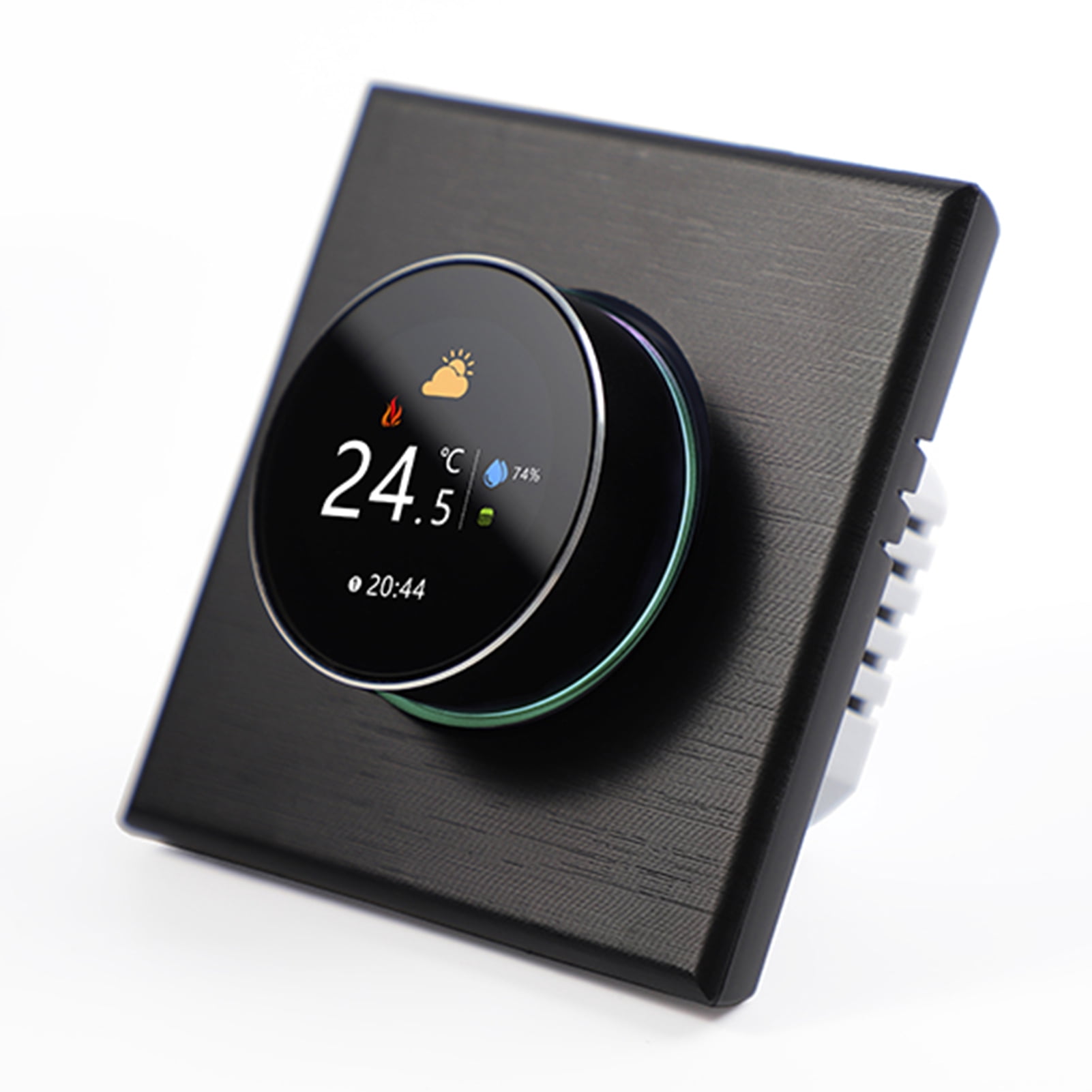 BIMZUC Smart WiFi Thermostat Electric Floor Heating Controller 16A Digital Temp Control ±1°C Accuracy Color LCD 95-240V (3.4 inches / 8.6 cm) Black