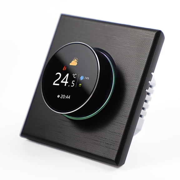 BIMZUC Smart WiFi Thermostat Electric Floor Heating Controller 16A Digital Temp Control ±1°C Accuracy Color LCD 95-240V (3.4 inches / 8.6 cm) Black