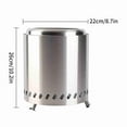 thumbnail image 1 of BIMZUC Smokeless Fire Pit Portable Small Stainless Steel Outdoor Camping Wood Burning Fire Bowl for Patio Backyard Bonfire Cooking Picnic 8.66 Inches / 22 cm Tabletop Fireplace, 1 of 9