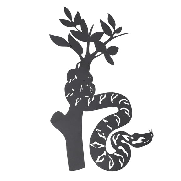 BIMZUC Snake Metal Wall Decor Modern Abstract Wall Art Hanging Sculpture for Living Room, Bedroom, and Bathroom (12.2 inches / 31 cm)