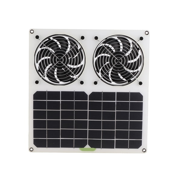 BIMZUC Solar Panel Powered Fan 12inch Waterproof Dual Exhaust Fan 100W High Efficiency Solar Ventilation Fan Kit for Chicken House, Greenhouse, Shed, RV and Pet House (12 inches / 30.5 cm)