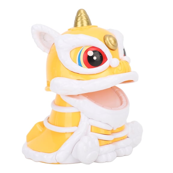 BIMZUC Solar Wake Lion Ornament Automatic Nodding Lucky Waking Lion Statue for Office Restaurant Car Dashboard Wealth Praying Decor Yellow (3.7 x 2.9 x 2.8 inches / 9.5 x 7.3 x 7 cm)