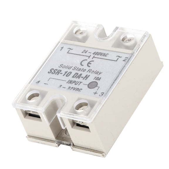BIMZUC Solid State Relay Non Contact Switch DC AC SSR with Aluminum Heat Sink Plate SSR-10 DA H[cite: 1]