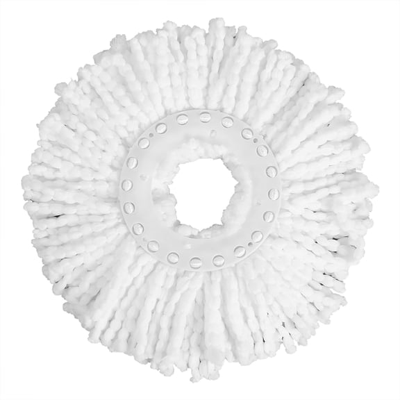 BIMZUC Spinning Mop Head Refill, Microfiber Rotating 360 Mop Replacement Head, Universal Fit for Most Spin Mops, Machine Washable, White