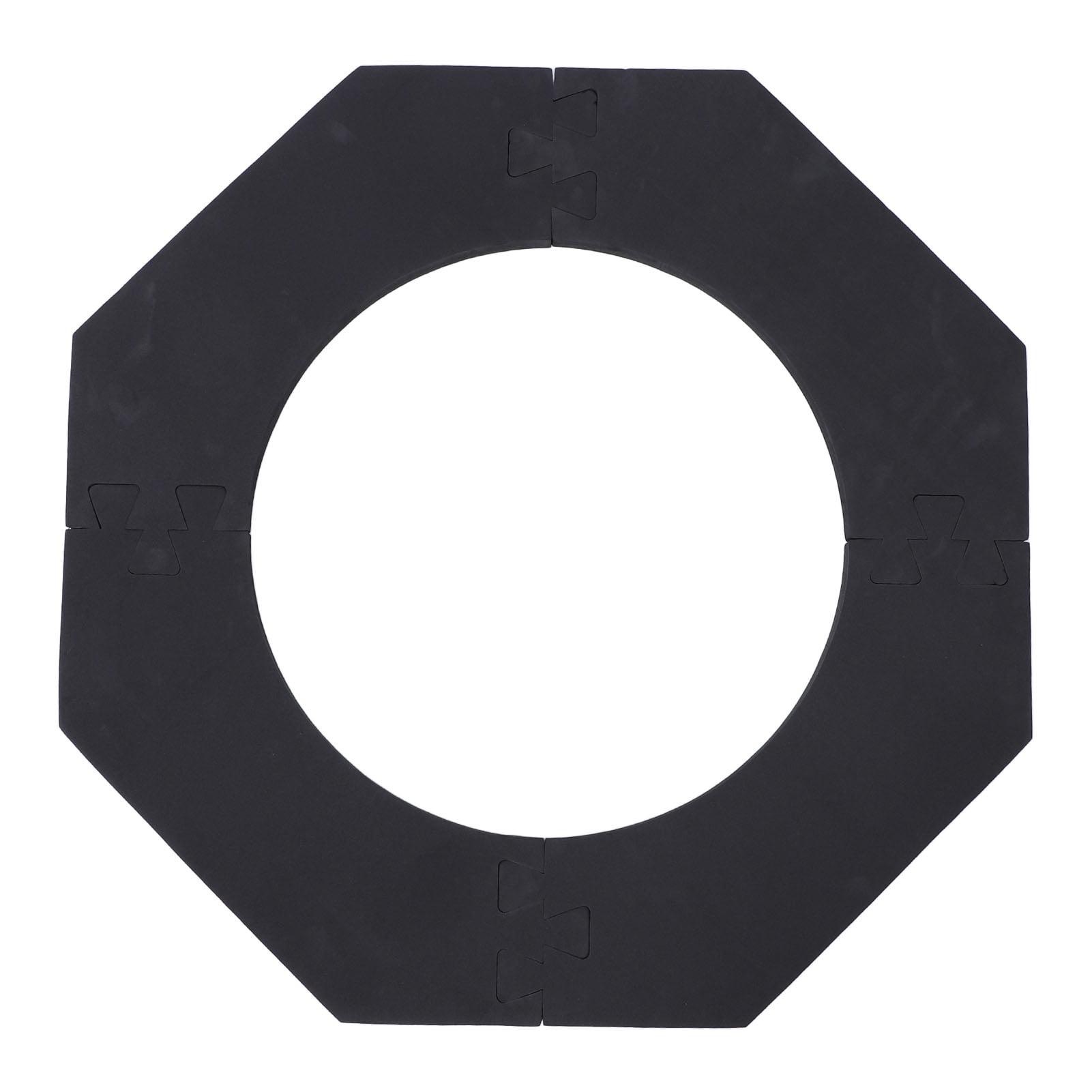 BIMZUC Splicing Octagonal Dart Board Wall Protector Heavy Duty EVA Dartboard Surround Backboard Multi Piece Protection for Bristle Dart Boards Black/Gray 28 x 28 Inches / 71 x 71 cm