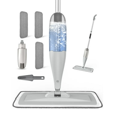 BIMZUC Spray Mop for Floor Cleaning with 3 Washable Pads-Wet Dry Microfiber Mop with 27 oz Refillable Bottle, Gray - New