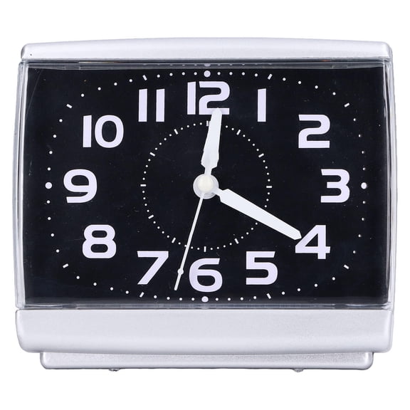 BIMZUC Square Silent Alarm Clock Quiet, BatteryPowered Desktop Timepiece for Bedroom, Office, and Gift