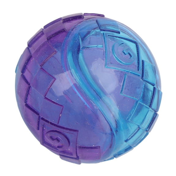 BIMZUC Squeaky Dog Ball Decompressing Bite Resistant Puppy Teething Chew Ball for Pet Supplies, Purple, Small, 2.0 Inches / 5 cm, Fun Interactive Fetch Toy