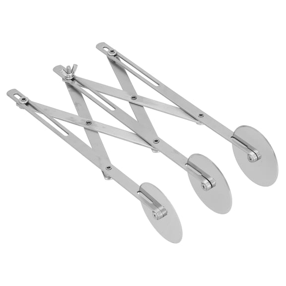 BIMZUC Stainless Steel 3 Wheels Multi Wheel Dough Roller Divider Biscuits Pastry Pizza Cutter Wheel Baking Tools For Kitchen Cooking 2.17 inches / 5.5 cm Blade