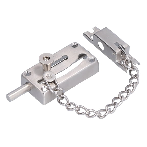 BIMZUC Stainless Steel Anti-Theft Door Slide Bolt Latch Safety Chain Lock Guard For Home Hotel Apartment Security Guard Hardware With Screws Included