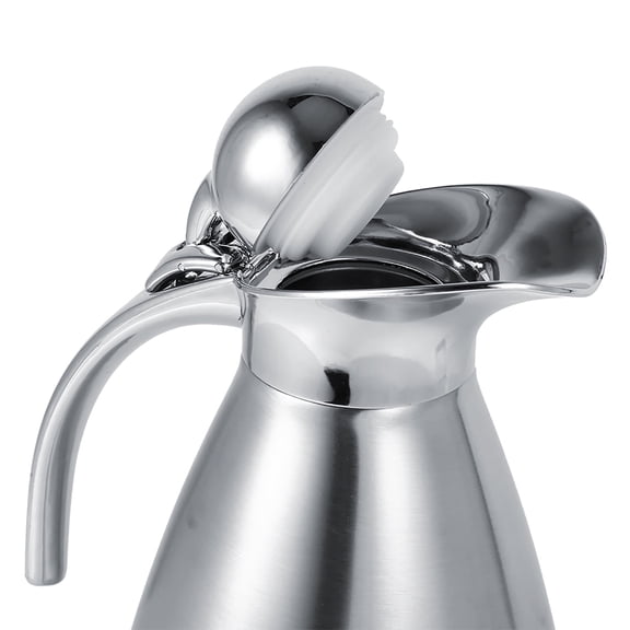 BIMZUC Stainless Steel Coffee Pot Double Wall Vacuum Insulated Thermal Carafe Hot Water Dispenser Jug 1.5L (50.7 oz), Silver