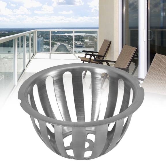 BIMZUC Stainless Steel Round Roof Floor Drain Covers, Anti-Blocking Yard Drainage Grate for Garden Balcony, 4 Inches / 100 mm Pack of 2