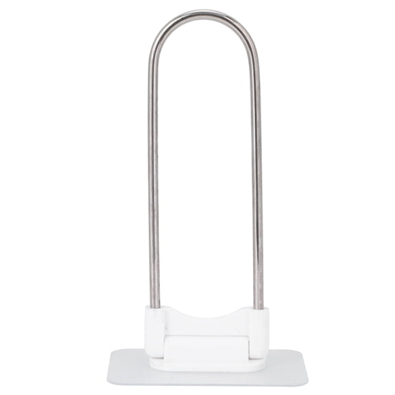 BIMZUC Stainless Steel U-Shape Wall Storage Rack Clothes Hanger Holder Organizer For Bathroom Balcony Heavy Duty Hanging Multi-Functional Spacesaver - White, 2.2 x 3.0 x 5.3 inches / 5.5x7.5x13.5cm