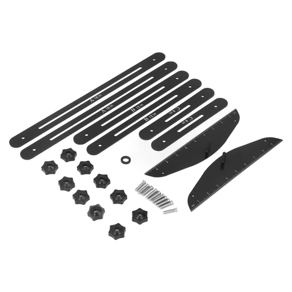 BIMZUC Stair Treads Gauge Template Tool Shelf Scribe Jig 11-60 inches / 27.9-152.4 cm Measuring for Risers Drywall Black