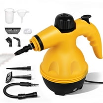 BIMZUC Handheld Steam Cleaner, 2500W Multi-Surface Cleaner with 10 Accessories, Compact Design, Yellow