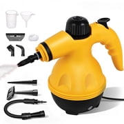 FVSA Handheld Steam Cleaner, 2500W Multi-Surface Cleaner with 10 Accessories, Compact Design, Yellow