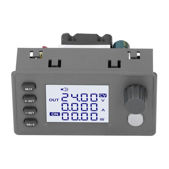 BIMZUC Step Up Down Power Supply DC 6-36V to DC 0.5-36V 5A 90W Adjustable Voltage Regulator Module with 1.8 inches / 4.5 cm LCD Screen for RVs and Solar Panels