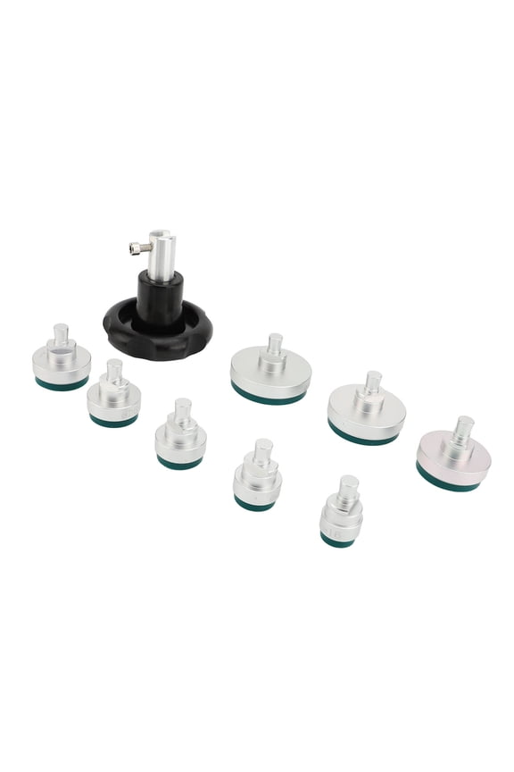 Suction Back Case Opener Tool Kit, Accurate Watch Suction Cover Remover with 8 Interchangeable Rubber Dies for Seamless Screw In Watch Back Repair and Maintenance, Green (9 Pieces / 9-Pack)
