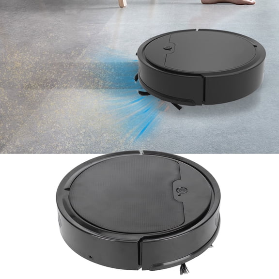 BIMZUC Sweeping Robot Intelligent Household Mini Robotic Vacuum Cleaner with APP Control Black 10.6 in / 27 cm