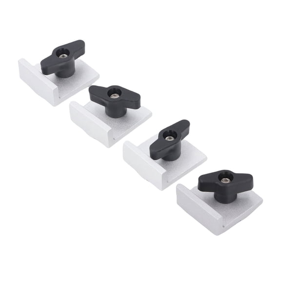 BIMZUC T Trail Stop Block Kit, 4Pcs Heavy Duty Universal T-Track Short Stop Block for Woodworking Sanding, Routing, and DIY Chute Limiter Tools (18.00 x 9.00 x 4.00 Inches / 45.7 x 22.8 x 10.2 cm)