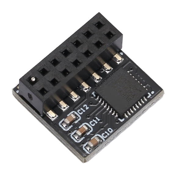BIMZUC TPM 2.0 Module SPI Interface Stable High Safety 0.6in Wide 0.5in Deep 14Pin SPI Security Remote Card for ASUS Motherboards DDR4 Memory Windows 11 Compatible Computer Replacement Part