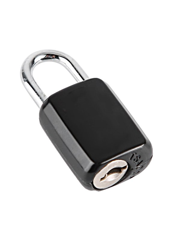 TSA Approved Luggage Key Lock, Mini Travel Suitcase Security Padlock for Bags, No Combination Needed, Black (5.51 x 3.54 x 0.78 inches / 14 x 9 x 2 cm)