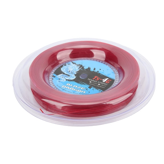 BIMZUC Tennis Racket String 1.3mm 200m / 656 ft Reel for Amateur Daily Training Practice Red