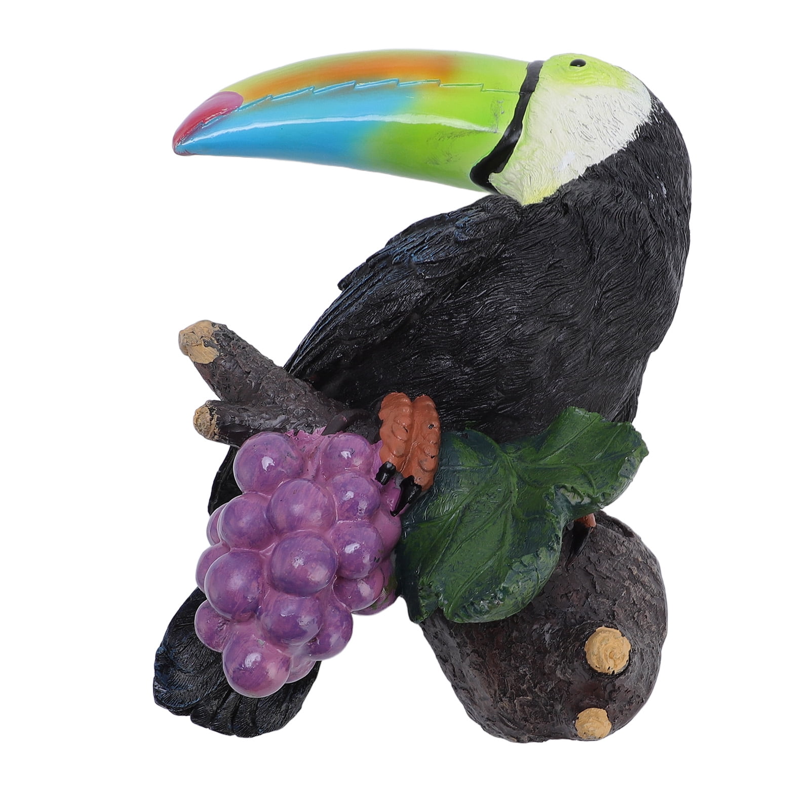 BIMZUC Toucan Tree Hugger Hanging Garden Statue Multicolor Resin Tropical Exotic Bird Sculpture Ornament for Lawn Porch Yard Patio Decor 5.9x8.7in / 15x22cm