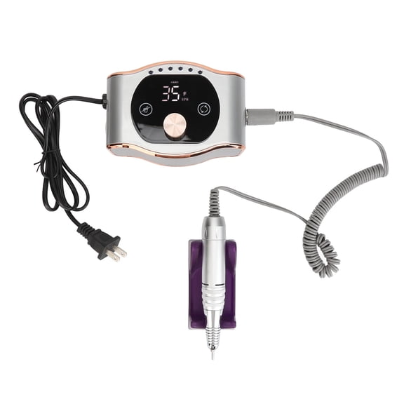 BIMZUC Touch Screen Nail Drill Machine, 35000 RPM Electric Efile Grinder for Acrylic Gel Nails, Double Sided PU Leather Professional Kit, US Plug 110V, 7.48 inches / 19 cm, Multicolor
