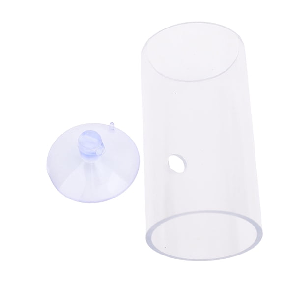 BIMZUC Transparent Betta Fish Tunnel – Suction‑Cup Mount, 3.94"×5.91" Hollow Tube for Resting, Playing & Observing Betta Fish