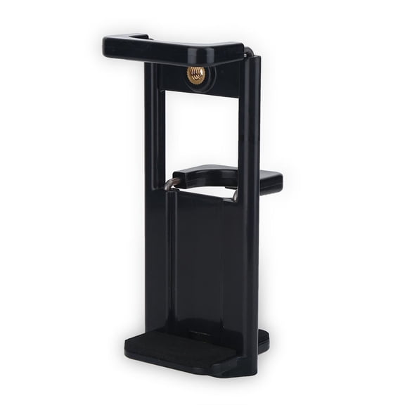 BIMZUC Tripod Adapter Phone Holder Clip Stand Mount Bracket Accessory For Cell Phone, Tablet, And Digital Camera, Universal Adjustable Clamp Mount With Secure Grip, Black