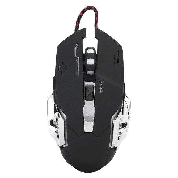 BIMZUC USB Wired Game Mouse Ergonomic Optical Tracking Colorful Computer Mice for Laptop Desktop PC Mac, Fast Response DPI Adjustable, Plug and Play Design, Lightweight Portable (5.91 in / 15 cm)