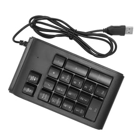 BIMZUC USB Wired Numeric Keypad 19 Keys Number Pad Waterproof RGB Backlight Portable for Notebook Laptop Computer Black[cite: 1]