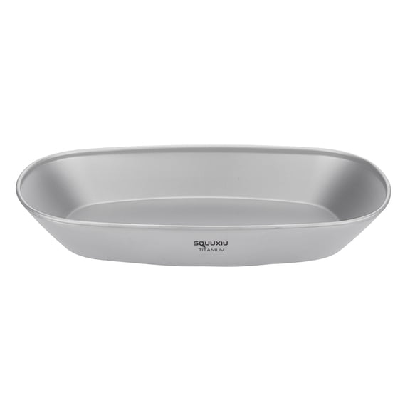 BIMZUC Ultra-Lightweight Titanium Camping Plate Stackable Outdoor BBQ Fish Salad Dish 106g (3.7 oz) Titanium Color 10.23 inches / 26 cm