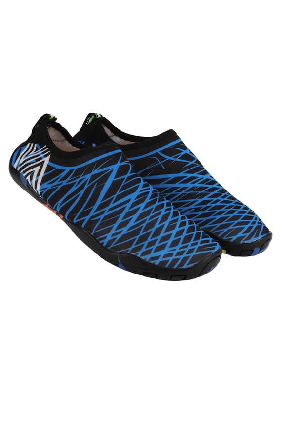 Unisex Water Shoes Quick Drying Breathable Barefoot Aqua Socks for Beach Swim Surf Yoga Black Blue Size 38
